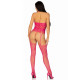 Кружевный бодистокинг с открытым доступом Leg Avenue High neck lace bodystocking One size