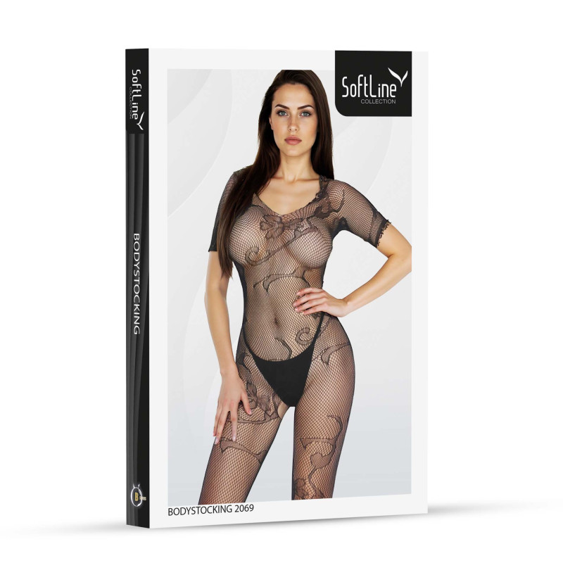 Бодістокінг SoftLine Bodystocking 2069 One Size Black