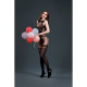 Бодістокінг з доступом Moonlight Model 14 Black XS-L, малюнок у вигляді боді та панчохи на підв’язка