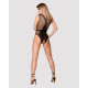 Сітчастий бодістокінг з доступом Obsessive B115 teddy чорний S/M/L