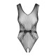 Сітчастий бодістокінг з доступом Obsessive B115 teddy чорний S/M/L