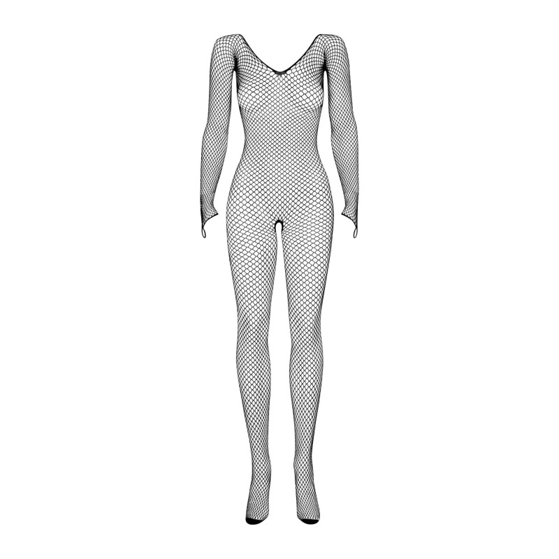 Сітчастий бодістокінг із довгим рукавом Obsessive Bodystocking N109 чорний S/M/L