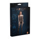 Бодістокінг Moonlight Model 02 Black XS-L, імітація корсета та панчохи на ажурній резинці