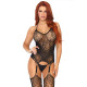 Эротический бодистокинг Leg Avenue Jacquard net Black one size