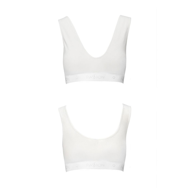 Спортивний топ з еластичної бавовни Passion PS005 TOP L, white
