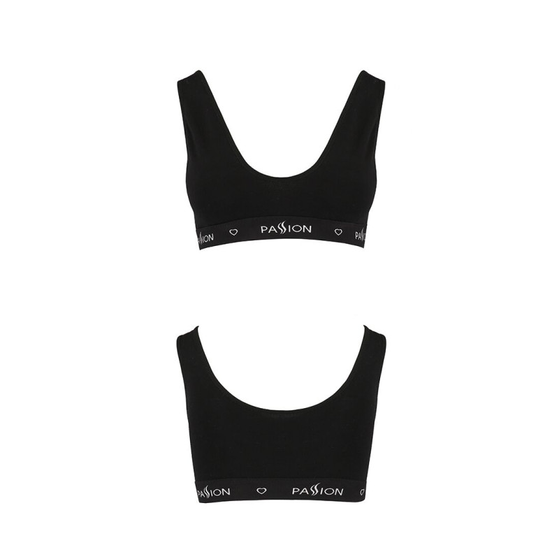 Спортивний топ з широкою резинкою Passion PS004 TOP S, black