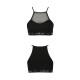 Спортивний топ з прозорою вставкою Passion PS006 TOP M, black
