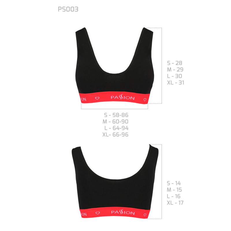 Спортивний топ на широких бретелях Passion PS003 TOP M, black
