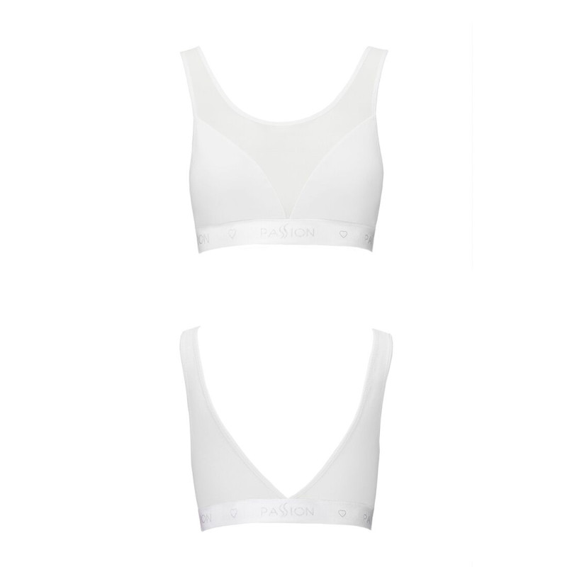 Топ с прозрачной вставкой Passion PS002 TOP L, white