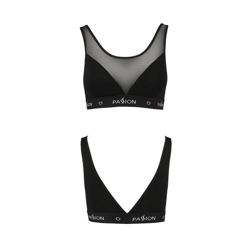 Топ с прозрачной вставкой Passion PS002 TOP M, black