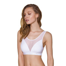 Топ с прозрачной вставкой Passion PS002 TOP M, white
