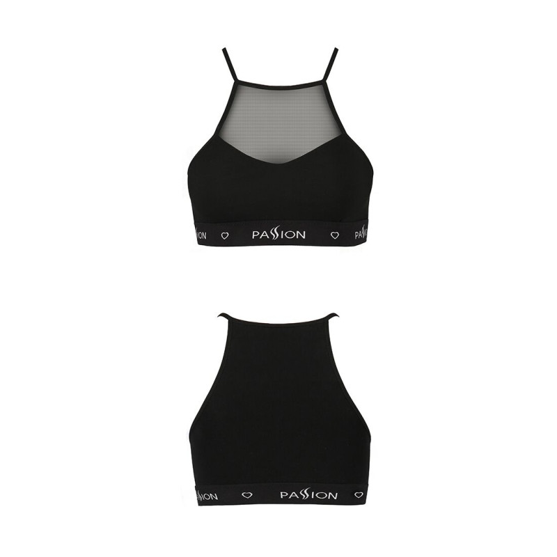Спортивний топ з прозорою вставкою Passion PS006 TOP XL, black