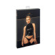 Топ Noir Handmade F324 Glam, XXL, black, халтер, на молнии, виниловые вставки, воротник-стойка