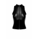 Топ Noir Handmade F324 Glam, XXL, black, халтер, на молнии, виниловые вставки, воротник-стойка