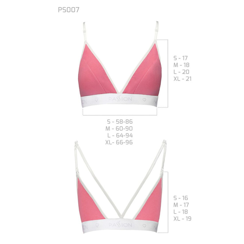 Спортивний топ з подвійними бретелями Passion PS007 TOP XL, pink