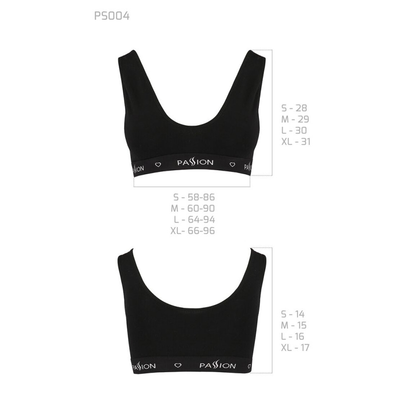 Спортивний топ з широкою резинкою Passion PS004 TOP M, black