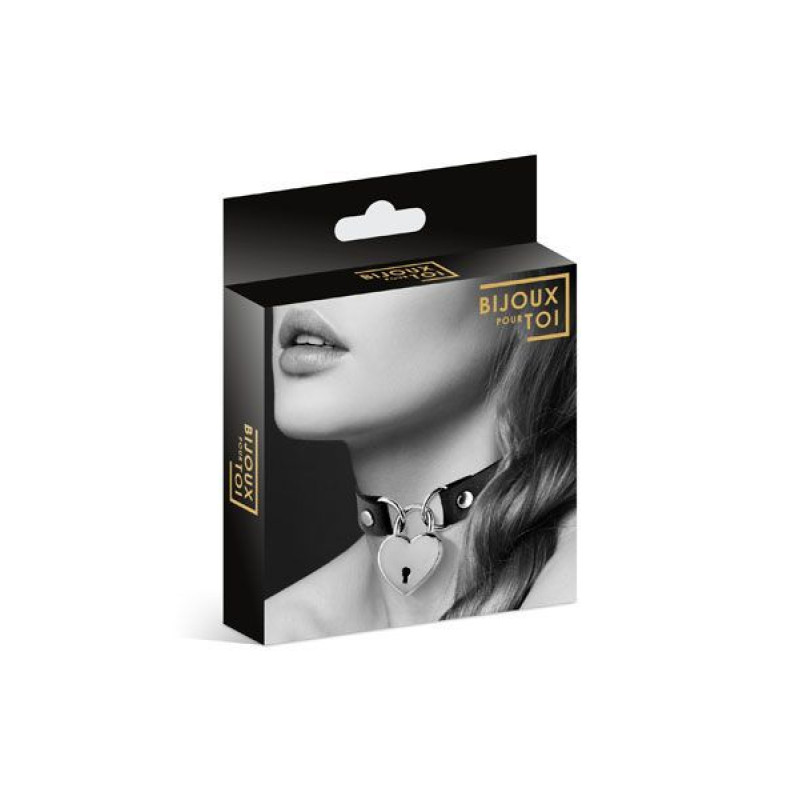 Чокер Bijoux Pour Toi HEART LOCK чорний