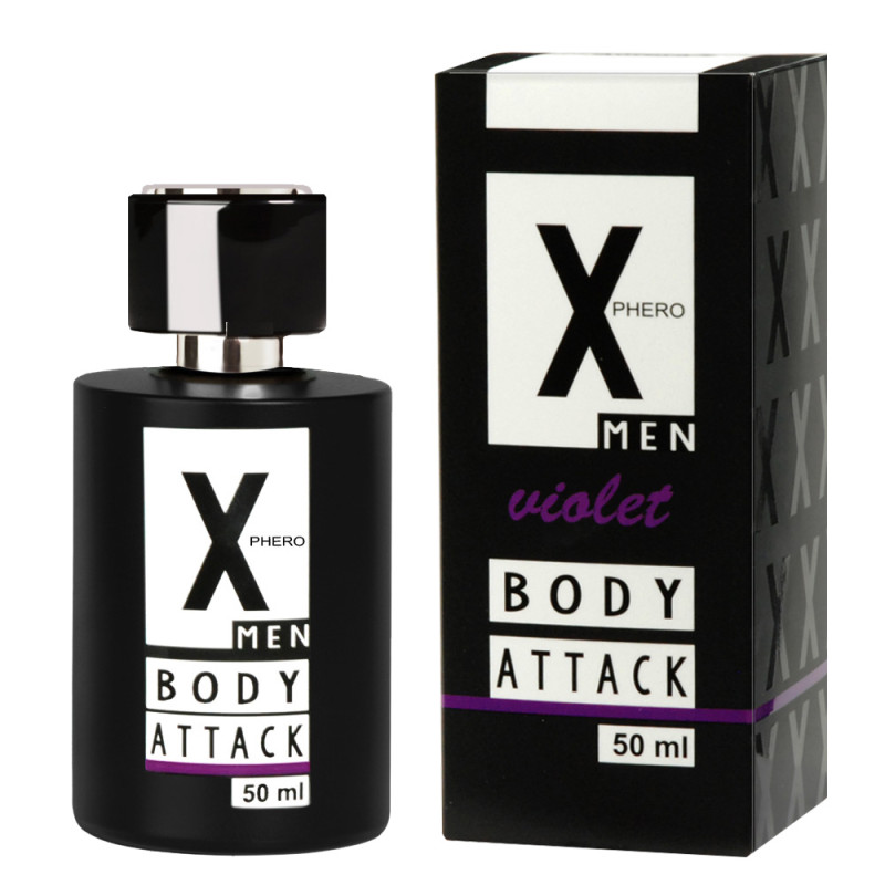 Мужские духи с феромонами Aurora X Phero Men Body Attack Violet 50 мл