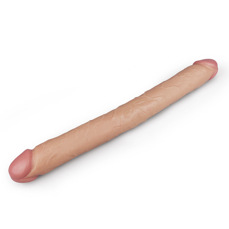 Двосторонній фалоімітатор LoveToy KingLoveToySized Realistic Slim Ultra Double Dildo 17