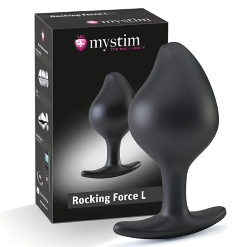Силіконовий анальний затор Mystim Rocking Force L для електростимулятора