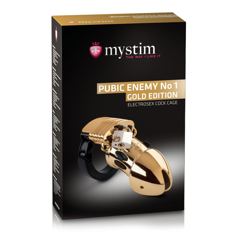 Клітина для члена з електростимуляцією Mystim Pubic Enemy No 1 Gold Edition