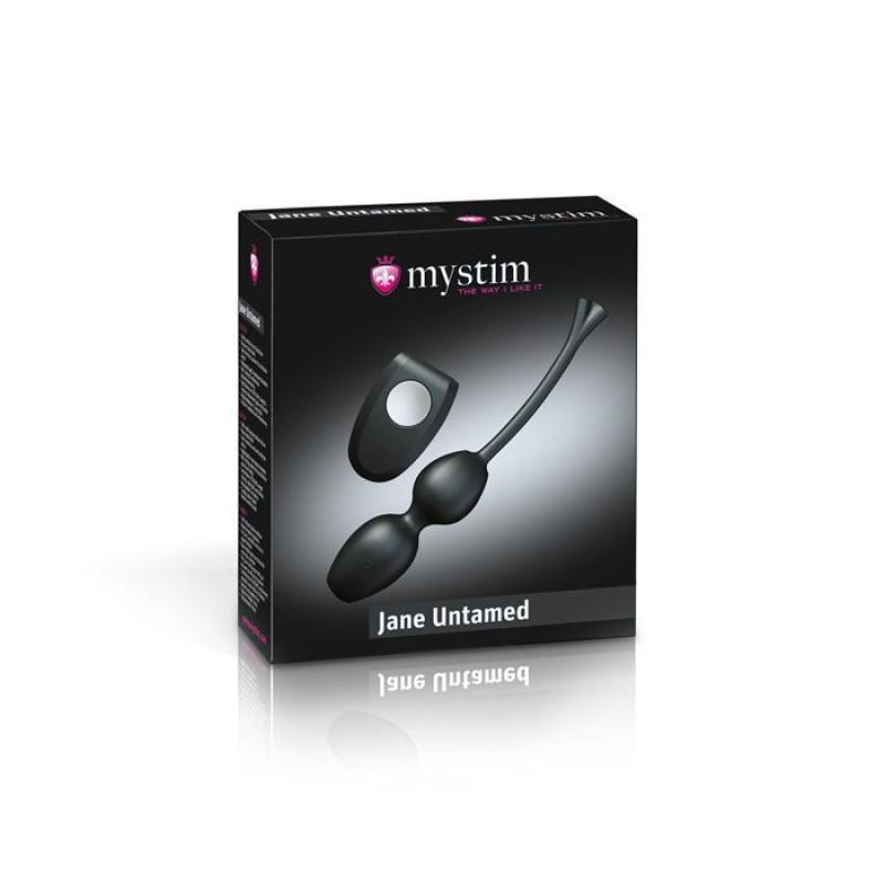 Вагінальні кульки для міостимуляції Mystim Jane Untamed Vibe з вібрацією та пультом ДУ