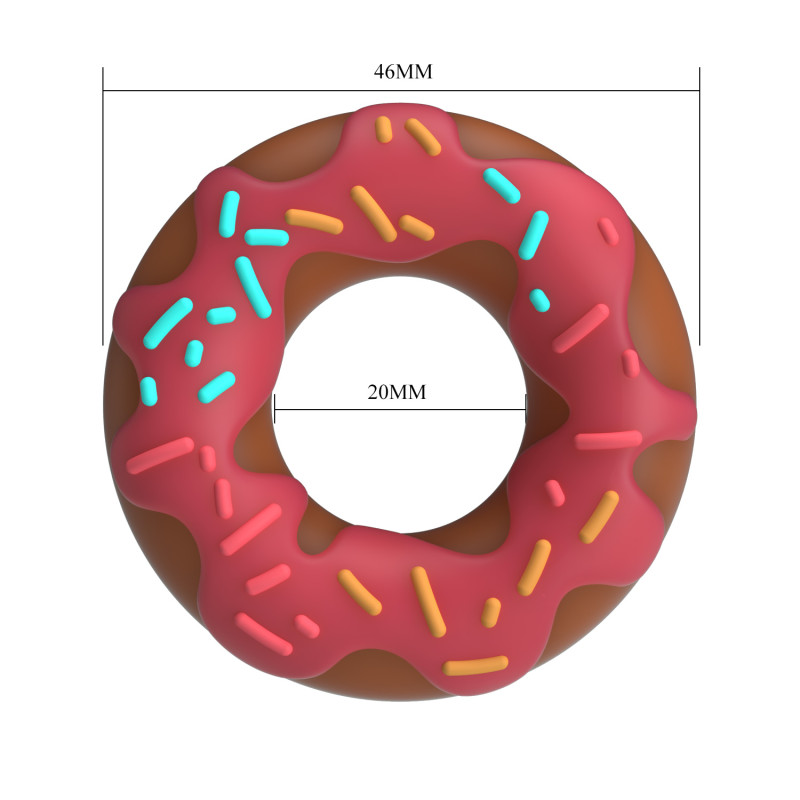 Ерекційне кільце Pretty Love Super Donut Silicone Cock Ring Berry