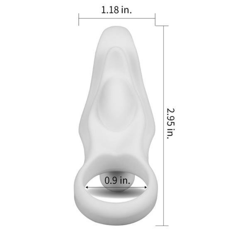 Эрекционное кольцо LoveToy Power Clit Cockring Stamina White