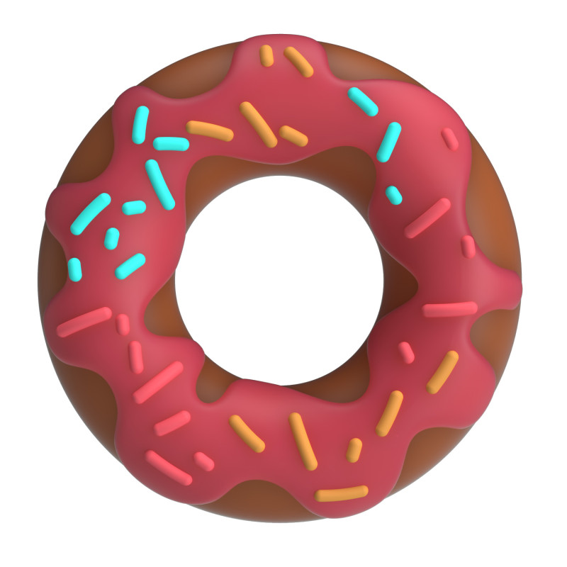 Ерекційне кільце Pretty Love Super Donut Silicone Cock Ring Berry