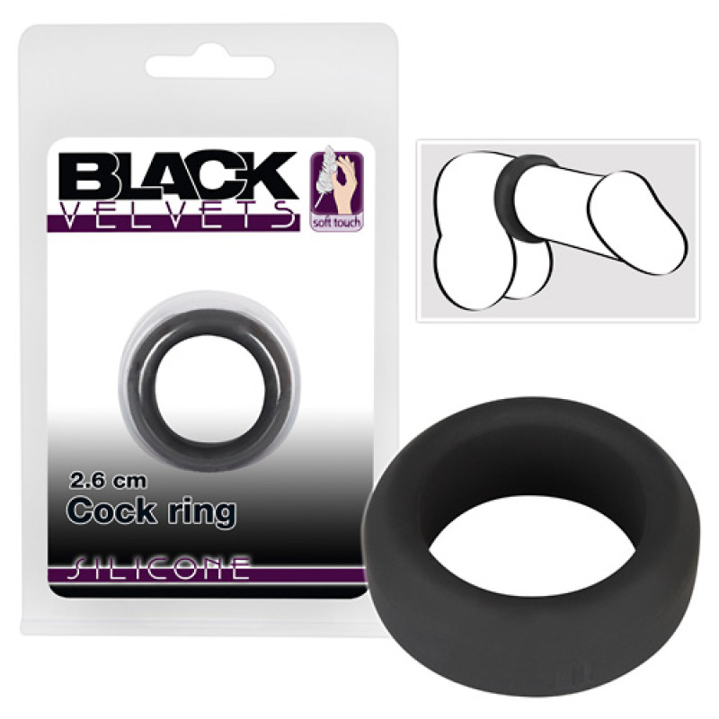 Ерекційне кільце Black Velvets Cock Ring, 2,6 см