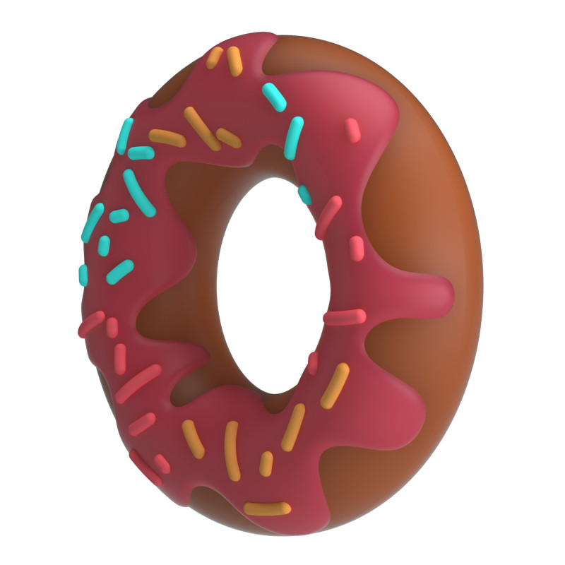 Ерекційне кільце Pretty Love Super Donut Silicone Cock Ring Berry