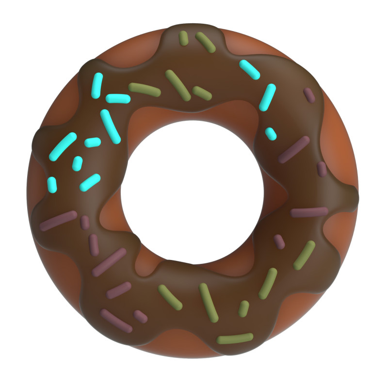 Ерекційне кільце Pretty Love Super Donut Silicone Cock Ring Choco