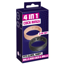 Набір ерекційних кілець You2Toys 4 in 1 Cock Rings, 2 шт.