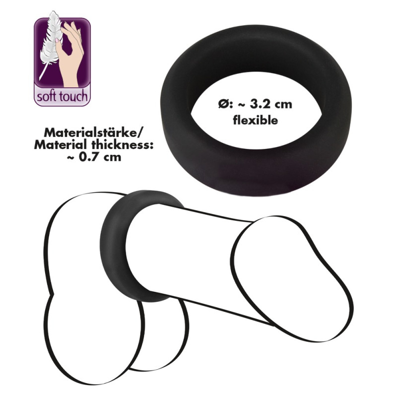 Ерекційне кільце Black Velvets Cock Ring, 3.2 см