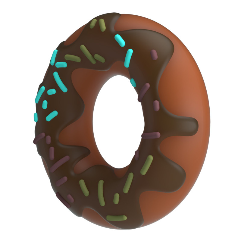 Ерекційне кільце Pretty Love Super Donut Silicone Cock Ring Choco