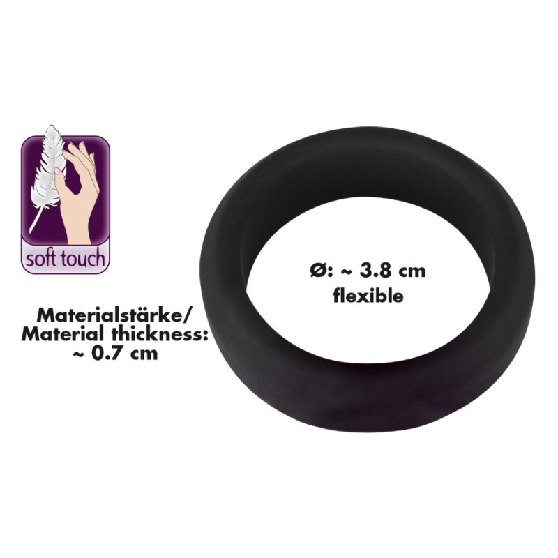 Ерекційне кільце Black Velvets Cock Ring, 3.8 см