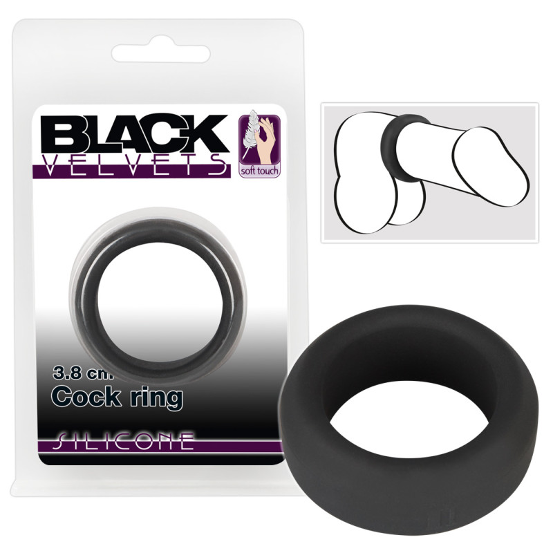Ерекційне кільце Black Velvets Cock Ring, 3.8 см