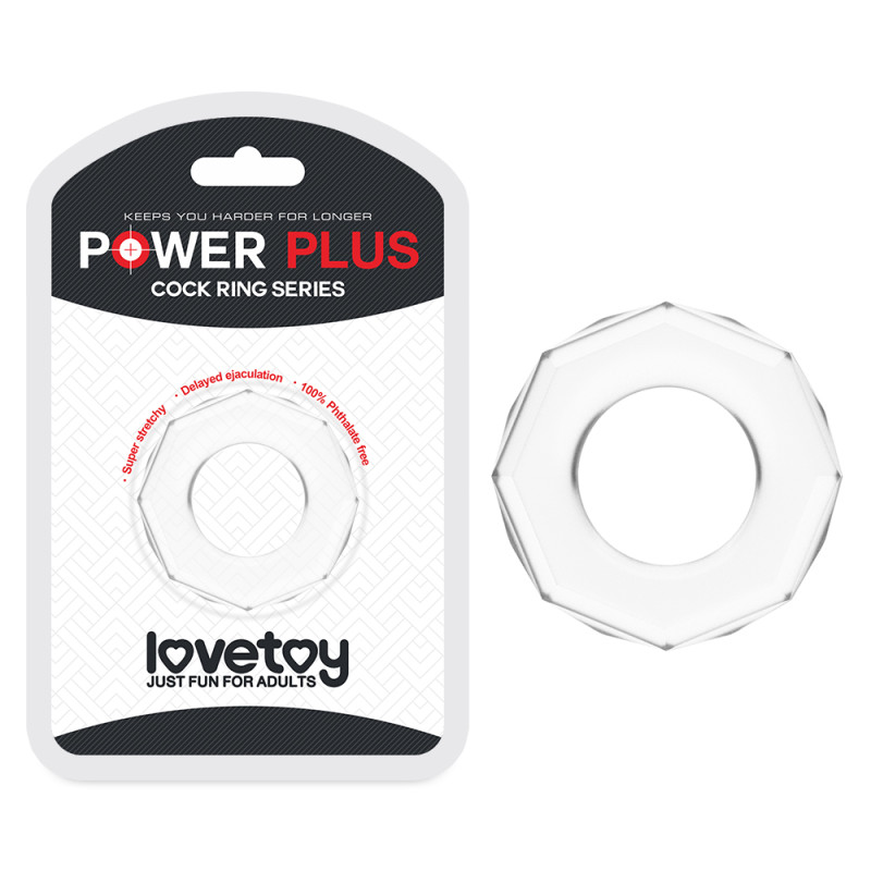 Ерекційне кільце LoveToy Power Plus Cockring 4 Прозоре