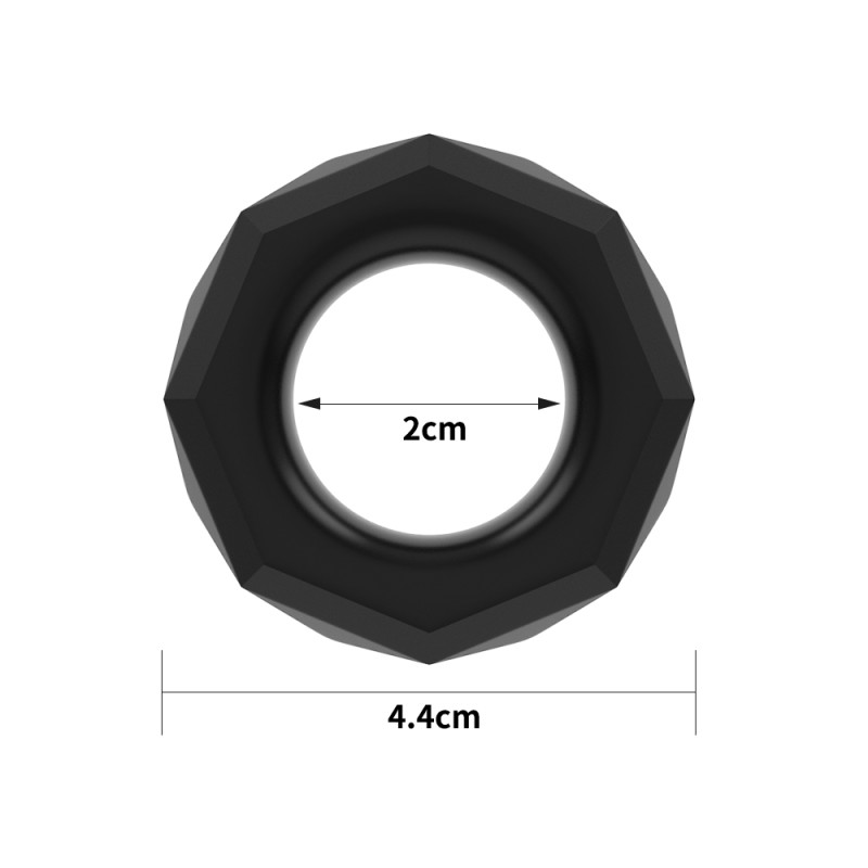 Ерекційне кільце LoveToy Power Plus Cockring 4 Чорне