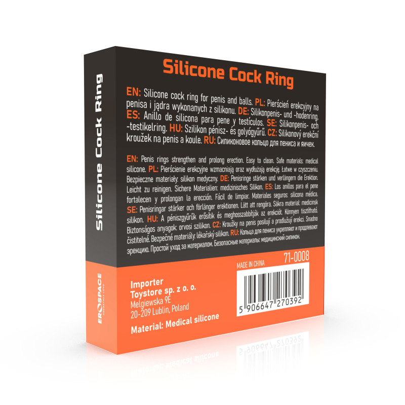 Ерекційне кільце Erospace Men’s Play Silicone Cock Ring B8