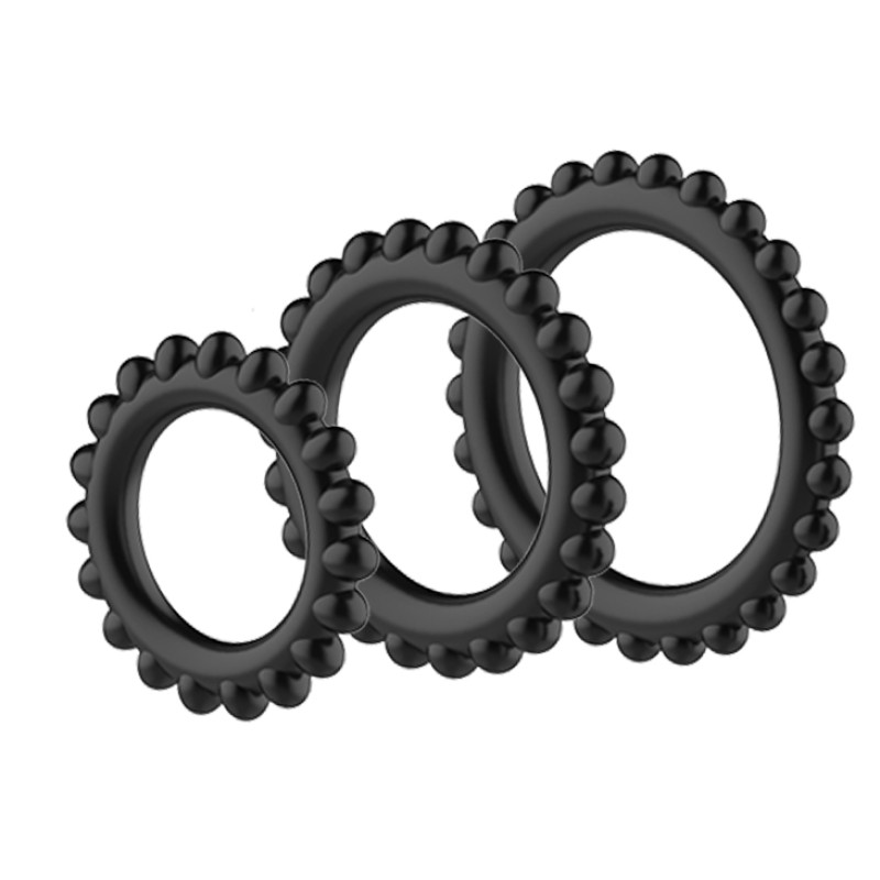 Ерекційні кільця LyBaile TITAN cock ring set Чорні
