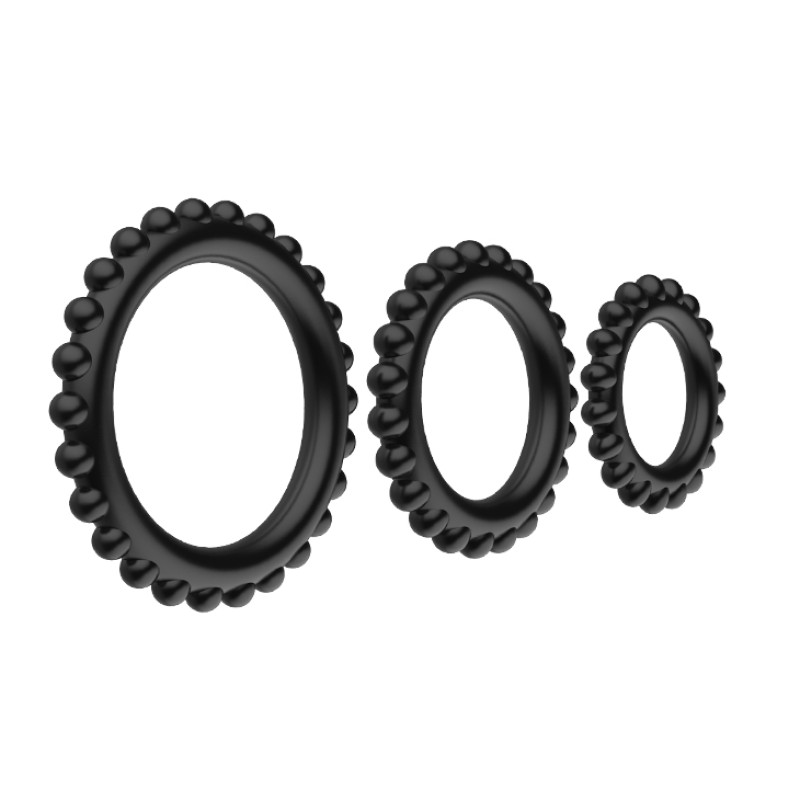 Ерекційні кільця LyBaile TITAN cock ring set Чорні