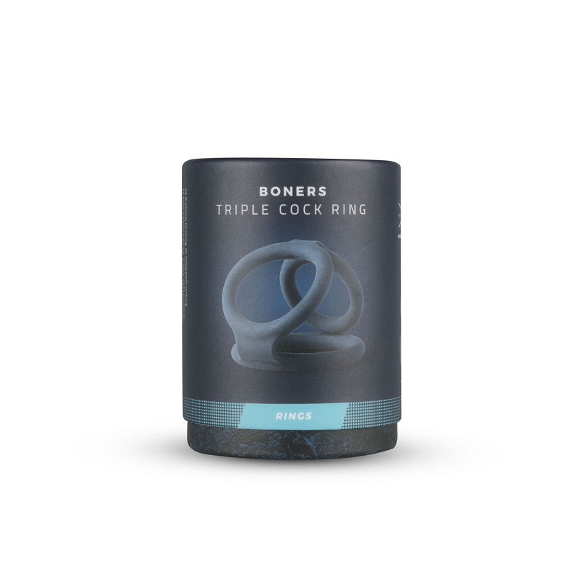 Тройное эрекционное кольцо Boners Triple Ring, диаметр 2,6; 3,3 и 3,8 см