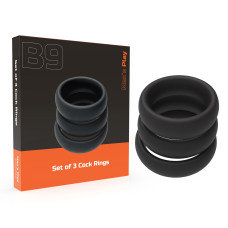 Набір ерекційних кілець Erospace Men’s Play Set Of 3 Cock Rings B9