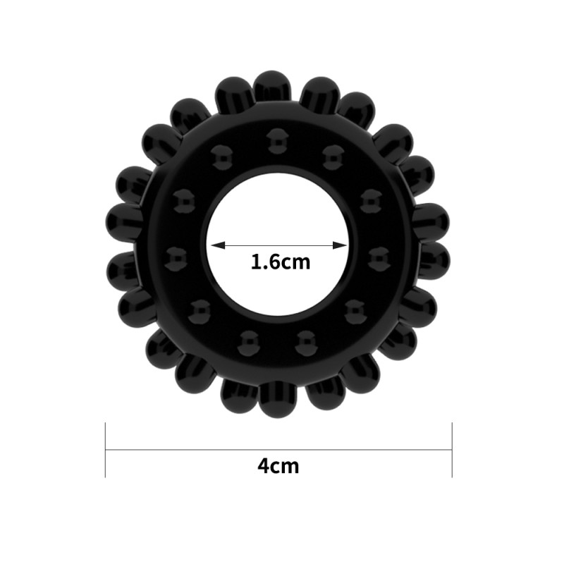 Ерекційне кільце LoveToy Power Plus Cockring 2 Чорне