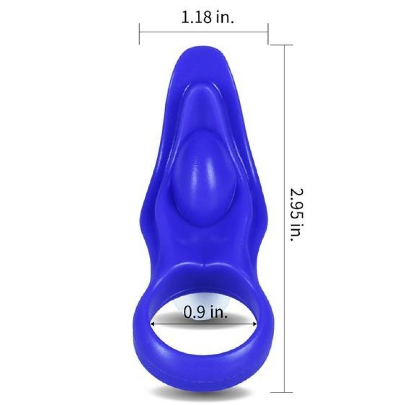 Эрекционное кольцо LoveToy Power Clit Cockring Stamina Blue
