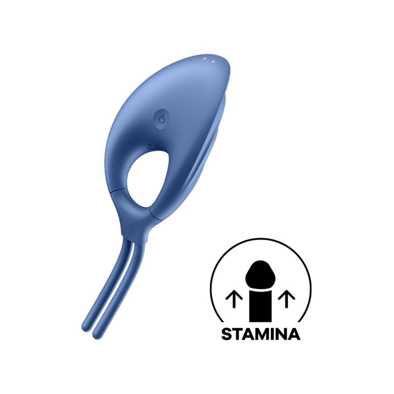 Эрекционное виброкольцо-лассо Satisfyer Swordsman Blue, крепкая фиксация, 10 режимов, мощный мотор
