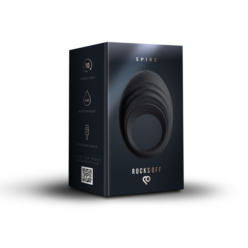 Ерекційне віброкільце Rocks Off Spire, дуже м’яке, 10 режимів
