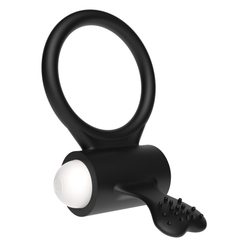 Эрекционное кольцо LoveToy Power Clit Cockring Черное