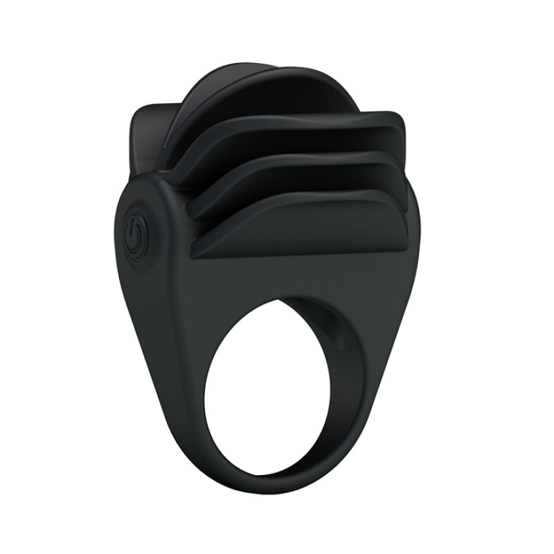 Эрекционное кольцо Pretty Love Chester Silicone Vibrating Cock Ring Черное